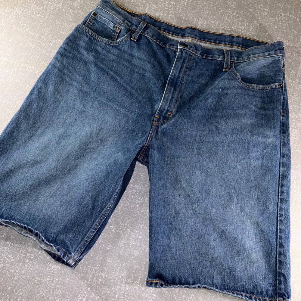 Levi's 569 Loose Straight Mens Denim Shorts W42 Medium Wash Blue‎ Jorts Baggy